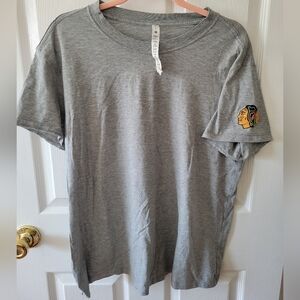 lululemon athletica Gray Short-Sleeve Crew Tee with Chicago Blackhawks Logo